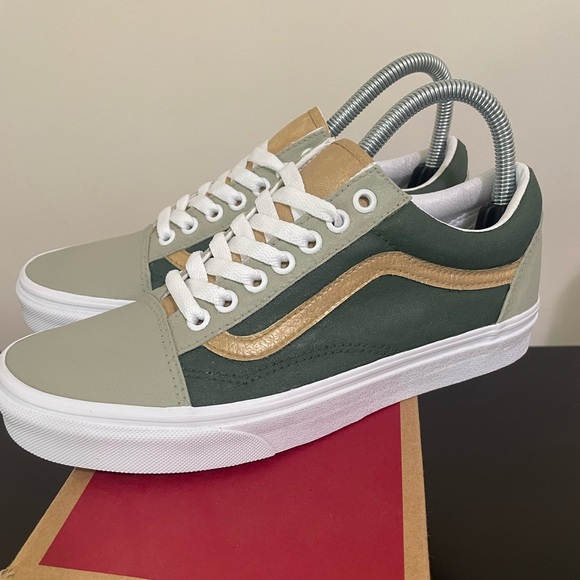 Vans old Skool customs olive and gold - Picture 2 of 6